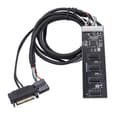 USB2.0 Header Splitter 9 Pin 1 till 4 Förlängningshubb Splitter med SATA-gränssnittskabel för PC Moderkortsadapter