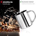 Miniatyrbilde 4 av 5: 2 stk. Termoskrus i rustfritt stål - 300 ml per krus - dobbelvegget