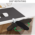 Miniatyrbild 3 av 5: Ergonomiskt Armstöd för Skrivbord, 180° Roterbart Handledsstöd, Armbågsstöd Förlängning Skrivbord Justerbart Datorunderarmsstöd för Arbetsstudier, Svart