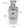 Miniatyrbild 3 av 3: E14 flamlampssockel, termoplast, grå, SES 52mm hög, 1/8 IPS gänga 6-pack
