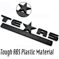 Miniatyrbillede 3 af 5: 2 stk. Helt Sort 3D Texas Edition Emblem Kompatibel med Chevy S
