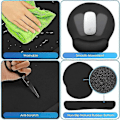Miniatyrbild 4 av 5: Musmatta, Ergonomisk musmatta + tangentbords handledsstöd set för dator/laptop, halkfri gummibas memory foam handledsstöd set för lindring Getti
