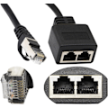 Miniatyrbilde 5 av 6: #RJ45 Hann til 2 RJ45 Hunn Nettverks Y-Splitter Kabel#