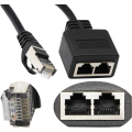 Pikkukuva 5 / 6: #RJ45-uros-2 RJ45-naaras verkkojakaja-kaapeli#