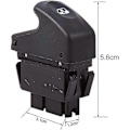 Miniatyrbilde 2 av 4: Elektrisk vindusbryter, bil elektrisk vinduskontrollbryter høyre side dobbel elektrisk vindusbryterknapp for Ren_au-lt Clio II B0, B1, B2, CB0, CB1,