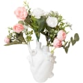 Miniatyrbillede 2 af 5: Hjerteformet Harpiks Vase Til Skrivebord, Bord, Hylde, Bord, Stue