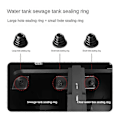Miniatyrbilde 4 av 5: For Deebot X1 T10 T20 N9+serien Robotstøvsugere Basestasjon Rent & Avløpsvann Tank Gummipropp Se g2024132760