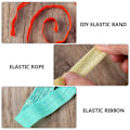 Miniatyrbilde 3 av 4: 20 ruller flettede elastiske bånd fargerike elastiske tau snor kraftig stretch stropp