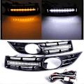 Miniatyrbilde 3 av 5: Frontfanger Tåkelys Grill + DRL LED For B6 2007-2011 Vanntett