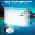 Miniatyrbilde 5 av 7: #(Svart) Mini Bærbar Projektor, Mini Projektor, Videoprojektor#