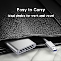 Miniatyrbillede 4 af 5: USB 3.0 til CF/SD/Storage Card 3-i-1 Kortlæser Plug-and-Play Højhastigheds Driverfri Flash Drive Disk Kortlæser Adapter