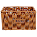 Miniatyrbilde 1 av 5: Imitert Rattan Vevd Blomsterkurv Rustikk Oppbevaring Vevd Kurv Rektangulær Blomsterkurv Dekor