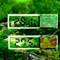 Miniatyrbillede 2 af 5: Akvarietermometer, 2 Højfølsomme Digitale, Dobbeltsidede Klistermærker, Nøjagtighed Op Til 0,1 Grad (Guld)
