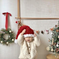 Miniatyrbillede 3 af 3: #Tyk ulden julehat, klassisk farve, børnestørrelse#