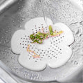 Miniatyrbillede 2 af 5: 3-pak bruseafløb, blomsterformet silikoneafløbsdæksel med 5 sugekopper, skridsikker vaskprop egnet til badeværelse, badekar, køkken, let at installere