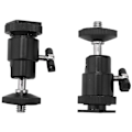 Miniatyrbild 4 av 5: Mini Kulhuvud [2-pack] Med Blixtskofäste Adapter 360 Grader 1/4 Tum Små Kulhuvuden Lätta