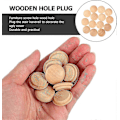 Miniatyrbilde 2 av 3: 100 stk. skruehullplugger, treknappplugger, sopptrehetter, treskruehetter, knapper for møbler
