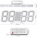 Miniatyrbild 2 av 5: 3D LED Digital Väggklocka Ljusande Väckarklocka Ljudlös Snooze-funktion Justerbar Ljusstyrka 12/24 Timmar Datum/Temperaturvisning Kontor Kök Vardagsrum