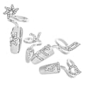 Miniatyrbilde 3 av 4: 1 Sett/4 stk. Negletupplapper for kvinner, Rhinestone Legeringsring, Neglehetter i flere størrelser for damer, kvinner, fest, hjemmemanikyrkunst