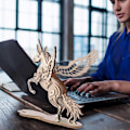 Miniatyrbillede 3 af 4: #3D Træpuslespil Træ Unicorn Model Kits til Voksne Teenagere at Bygge#