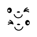 Miniatyrbillede 1 af 5: #6 stk. (Sort) Bilspejl Stickers Blinkende Smiley Design Sjov Sød og Glad#