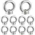 Miniatyrbilde 1 av 4: M6 Ringmutter 10 stk 304 Rustfritt Stål Gjenge Løfte Øyemutter Øyemuttere For Løftetilbehør