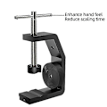 Miniatyrbillede 3 af 5: Universal 1/4 Multi Vinkel Justerbar Bord Skærm Skrivebord Partition Installations Adapter Beslag Fixer C-formet Klemme