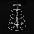Miniatyrbilde 2 av 5: Akryl Kakefat 5-trinns Display Tower Tree For Stable Serveringsbrett For Fest Bryllup Kake Dessert Klar Rund