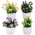 Miniatyrbilde 2 av 3: 4 stk. falske potteplanter, kunstig plante, realistiske planter, falske potteplanter, estetiske falske planter