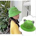 Miniatyrbillede 4 af 5: Fiskehat til damer Frø Sol Unisex Spand Sammenfoldelig Udendørs Sommer til Camping Vandreture Fiskerigrøn
