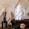 Miniatyrbillede 2 af 4: Knælende Bedende Kirsebærstatue, Resin Baby Engel Statue, Vinge Engel