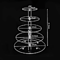 Miniatyrbilde 3 av 5: Akryl Kakefat 5-trinns Display Tower Tree For Stable Serveringsbrett For Fest Bryllup Kake Dessert Klar Rund