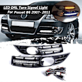 Miniatyrbilde 2 av 5: Frontfanger Tåkelys Grill + DRL LED For B6 2007-2011 Vanntett