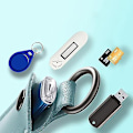 Miniatyrbillede 3 af 5: U Disk Pung, PVC Læder Nøglering, Beskyttelsescover Egnet til de fleste USB Flash Drives
