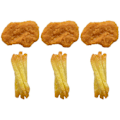 Miniatyrbillede 1 af 4: 6 stk. falske kyllingestykker pommes frites kunstig stegt tilberedt mad model mad prøve