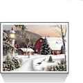 Pikkukuva 2 / 5: #Timanttimaalaussetti 5D DIY, 16x12 tuumaa, Lumikylä#