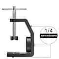 Miniatyrbillede 4 af 5: Universal 1/4 Multi Vinkel Justerbar Bord Skærm Skrivebord Partition Installations Adapter Beslag Fixer C-formet Klemme