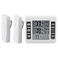 Miniatyrbild 1 av 5: Kyl-Fryskåpstermometer Digitalt Larm Ljudlarm Med Trådlös Sensor Min/max Display - -