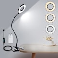 Miniatyrbillede 1 af 5: Bogklips Læselampe, 5W 48 LED Klipslampe, Dæmpbar Klipslampe
