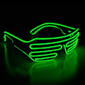 Pikkukuva 3 / 5: (Vaaleanvihreä) Neon Rave -lasit El Wire -vilkkuvat LED-aurinkolasit L
