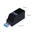 Miniatyrbilde 2 av 3: 1 stk (svart) Type-c3.1, splitter, utvidelseshub