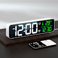 Miniatyrbild 4 av 5: Svart Digital Väckarklocka, Väggklocka Morgonväckarklocka LED Di
