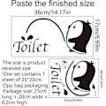 Pikkukuva 2 / 4: 25*20CM 2kpl Musta Pingviini Itsekiinnittyvä WC-istuimen Tarra Hauska PVC Vedenpitävä WC-istuimen Kannen Tarra Seinätarrat