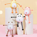 Miniatyrbillede 2 af 5: Natlampe Mini Sød Pink Gris Design Telefonholder Bedårende Varmt Lys Genopladelig Afslappende LED Natlampe