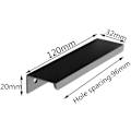 Miniatyrbilde 1 av 5: *10 stk. sorte kjøkkenskapskuffhåndtak (96MM, sort)*