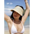 Miniatyrbild 4 av 5: Solhatt för kvinnor, hopfällbar solhatt, sommarhatt för hästsvans, strandhatt