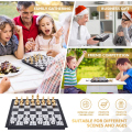 Miniatyrbild 5 av 5: Schackset, Magnetiskt Schackbräde (Guld och Silver), Deluxe Vikbart