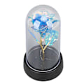 Miniatyrbillede 4 af 5: Blå Blomst Natlampe Romantisk Atmosfære Sengelampe Glas Rose Blomst Lampe til Soveværelse Skrivebord