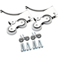 Miniatyrbillede 3 af 3: (2 par) Lydløse Dobbelt Rulletræk i Rustfrit Stål/Titanium Legering