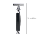 Miniatyrbilde 5 av 5: #Sikkerhetsbarberingssett med sommerfuglmekanisme og aluminiumsstativ#